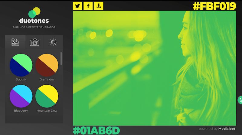 duotones｜图片双色调生成器，一键生成双色调风格